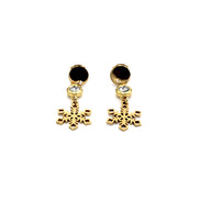 Gold Snowflake Earrings
