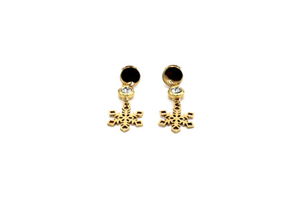 Gold Snowflake Earrings