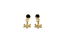 Load image into Gallery viewer, Gold Snowflake Earrings
