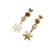 Gold Snowflake Earrings