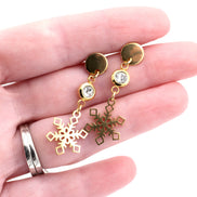 Gold Snowflake Earrings