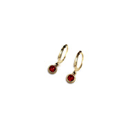 Red Lever Back Earrings