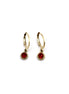 Red Lever Back Earrings