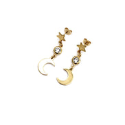 Star and Moon Earrings