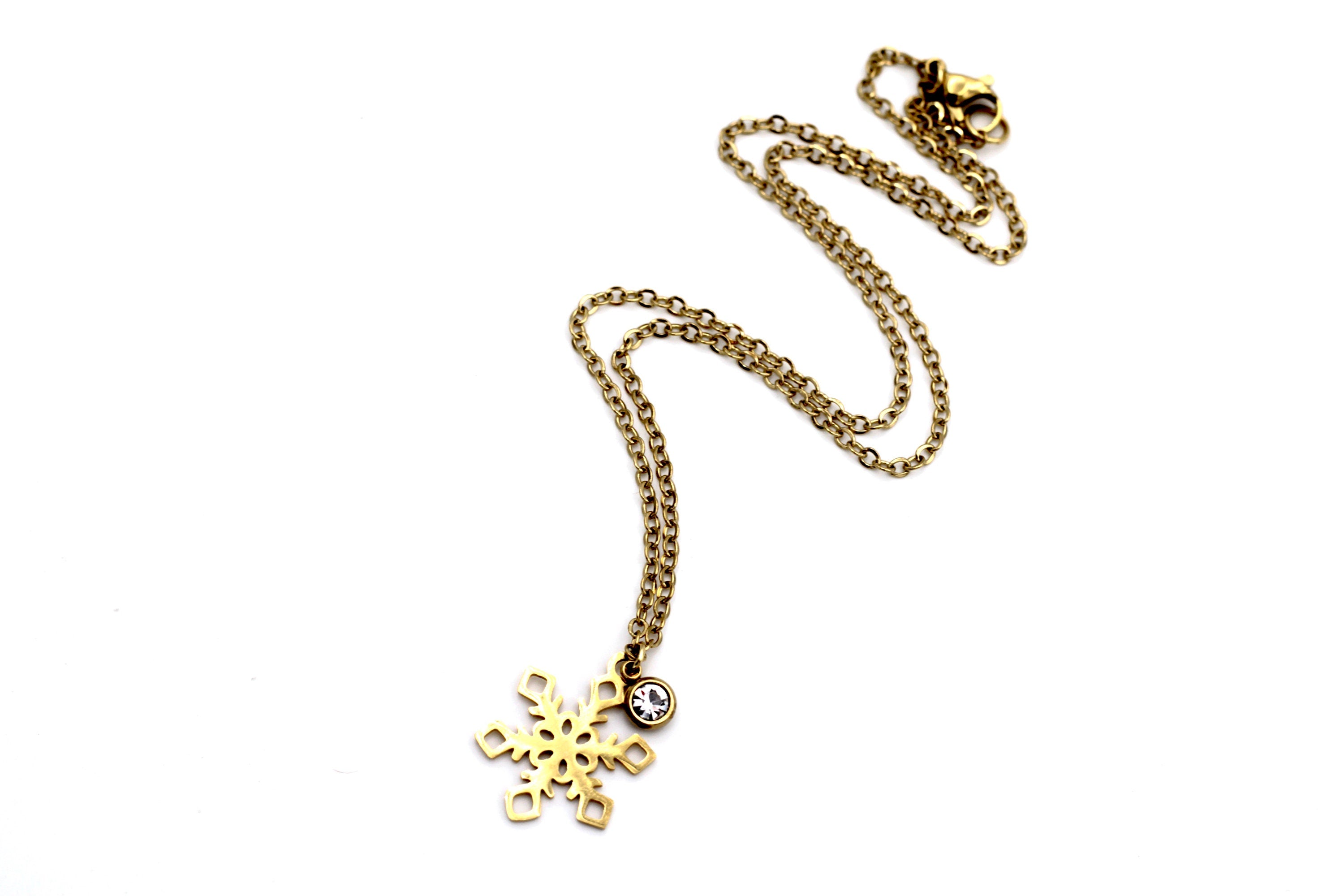 Gold Snowflake Necklace