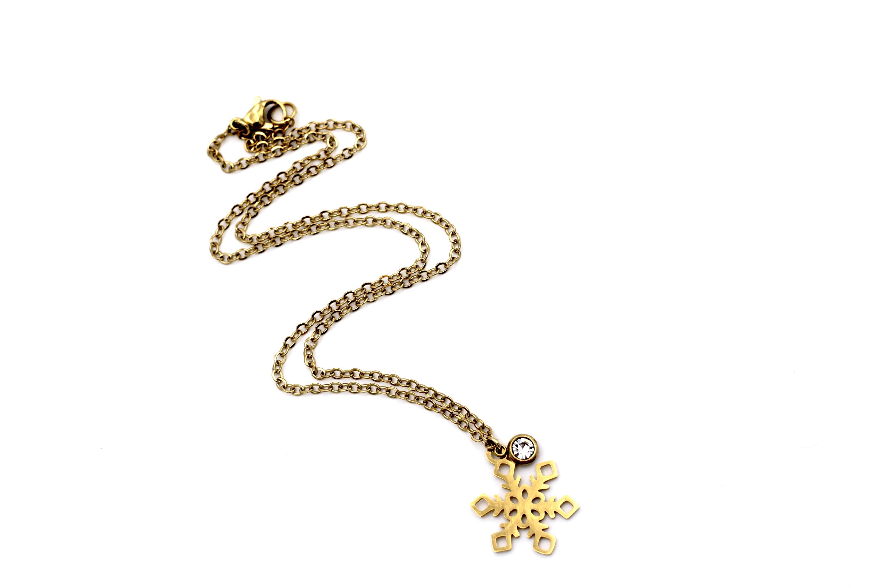Gold Snowflake Necklace