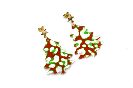 Christmas Tree Dangle Earrings