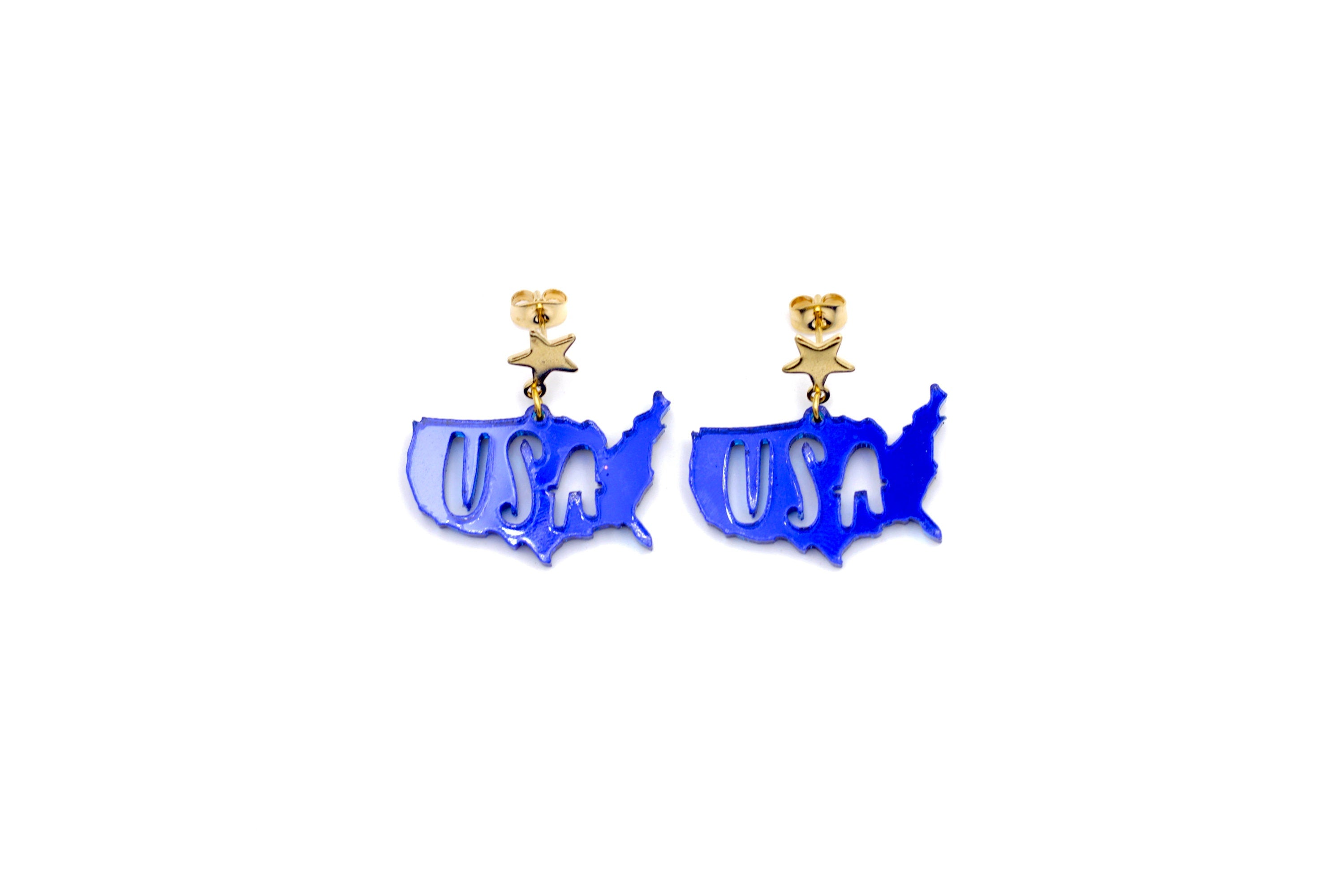 USA Earrings, USA Jewelry, USA Accessories, America Earrings, America Jewelry, 4th of July Earrings, 4th of July Jewelry, Patriotic Earrings