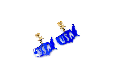 USA Earrings, USA Jewelry, USA Accessories, America Earrings, America Jewelry, 4th of July Earrings, 4th of July Jewelry, Patriotic Earrings
