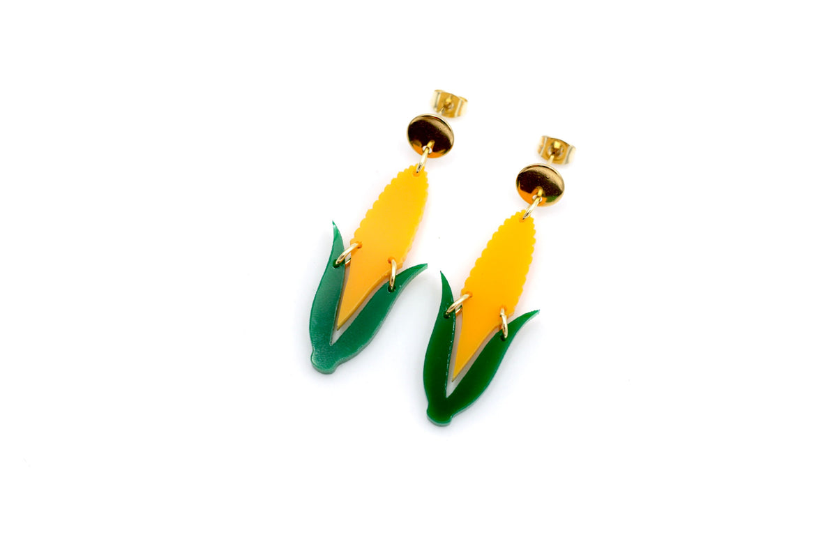 Corn Earrings, Corn Jewelry, Corn Cob Earrings, Vegetable Earrings, Food Earrings, Food Jewelry, Nebraska Earrings, Nebraska Jewelry