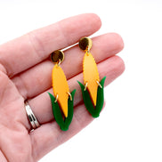 Corn Earrings, Corn Jewelry, Corn Cob Earrings, Vegetable Earrings, Food Earrings, Food Jewelry, Nebraska Earrings, Nebraska Jewelry