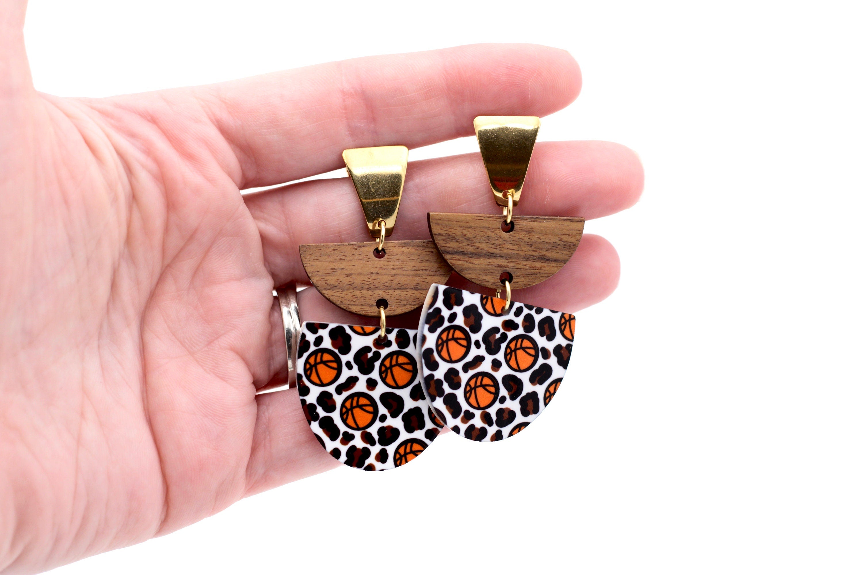 Basketball Earrings, Basketball Jewelry, Basketball Dangle Earrings, Basketball Gift for Girl, Coach Gift, Basketball Player Gift Ideas