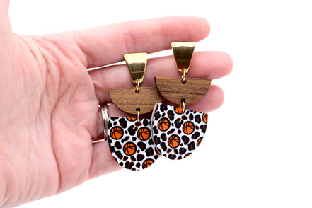 Basketball Earrings, Basketball Jewelry, Basketball Dangle Earrings, Basketball Gift for Girl, Coach Gift, Basketball Player Gift Ideas