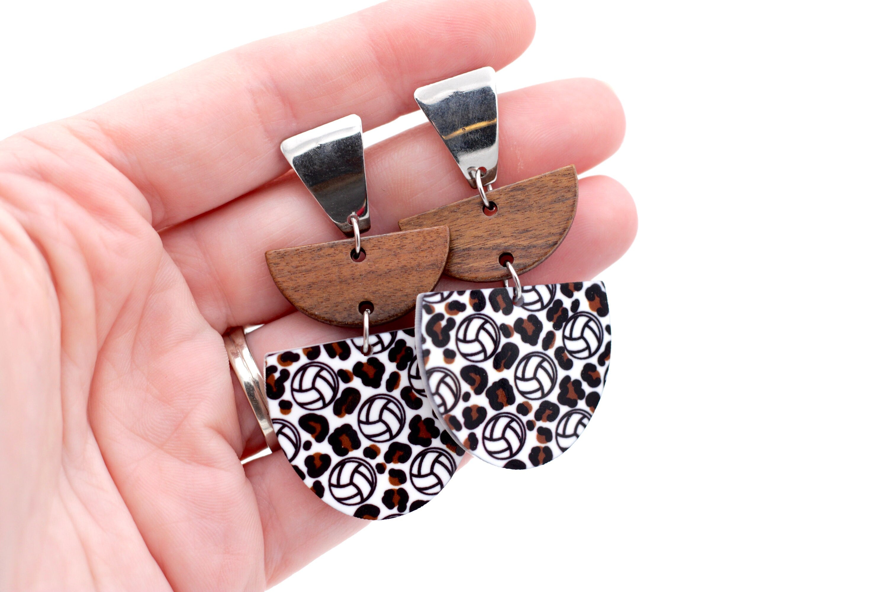 Volleyball Earrings, Volleyball Jewelry, Volleyball Dangle Earrings, Volleyball Gift, Volleyball Coach Gift, Volleyball Player Gift