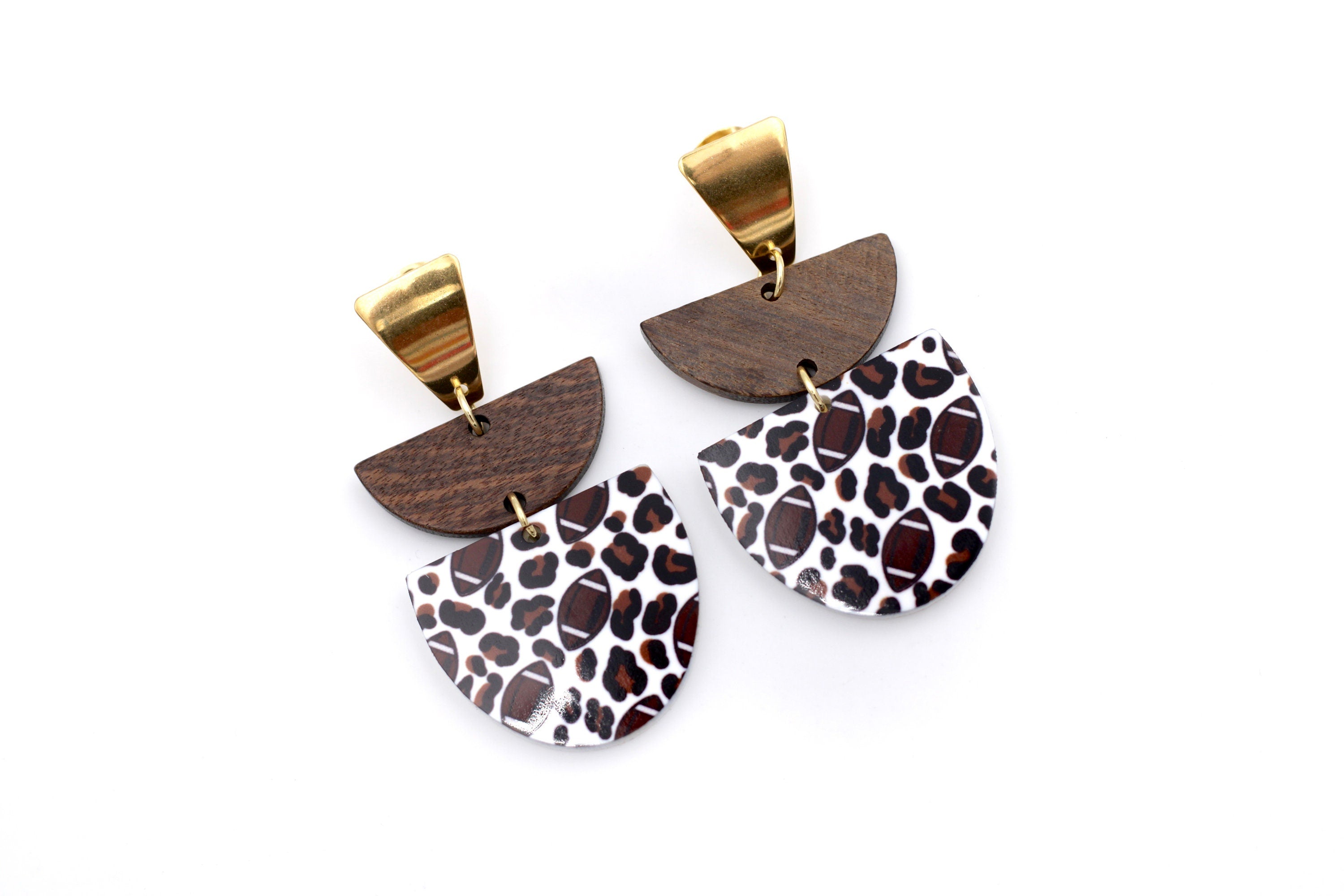 Football Earrings, Football Jewelry, Football Dangle Earrings, Football Gift, Football Fan Gift, Game Day Earrings, Game Day Jewelry