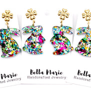 Bunny Earrings, Bunny Jewelry, Easter Earrings, Easter Jewelry, Easter Bunny Earrings, Spring Earrings, Rabbit Earrings, Rabbit Jewelry