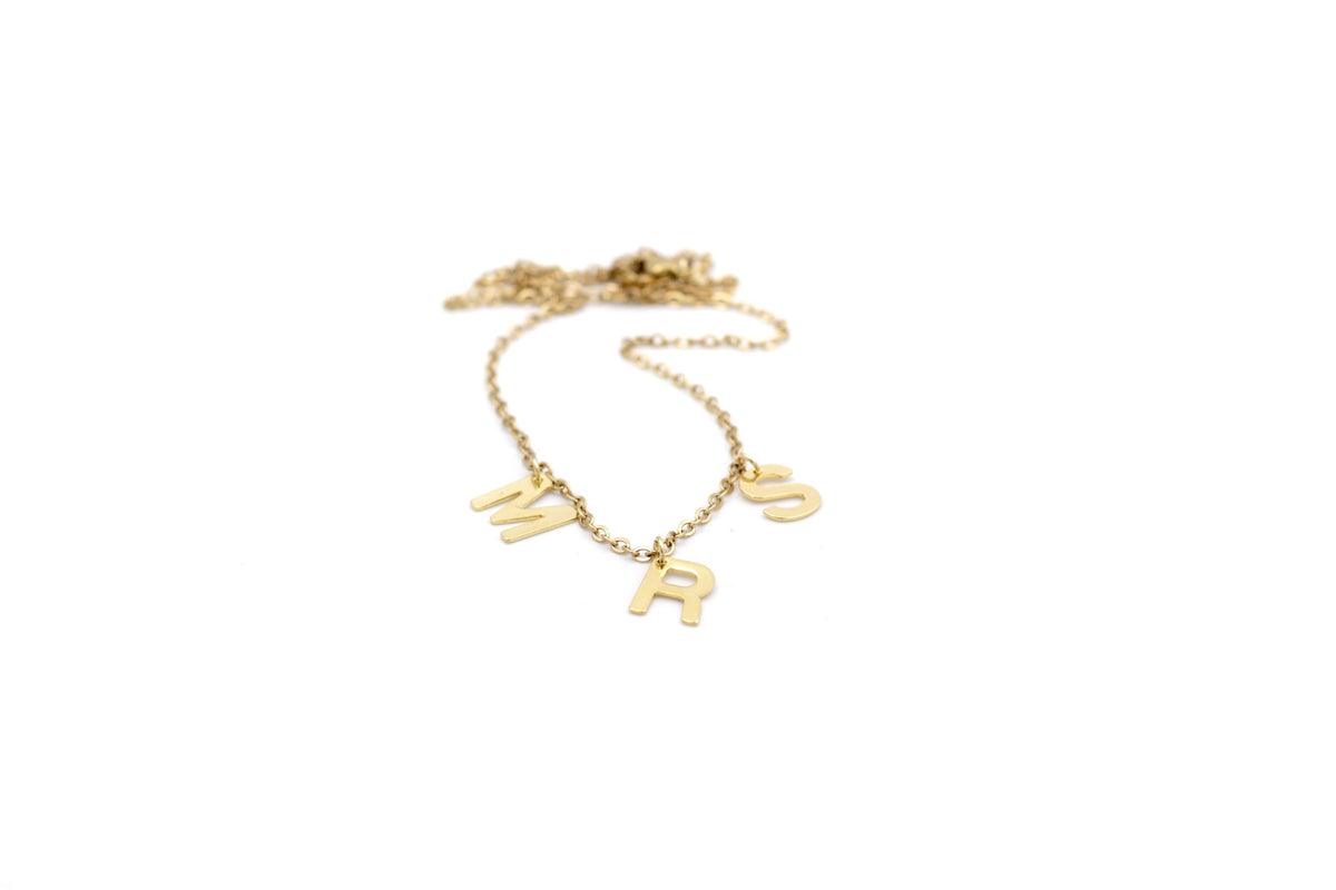 Mrs Necklace, Mrs Jewelry, Gift for Wife