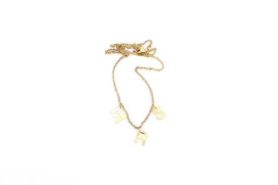 Mrs Necklace, Mrs Jewelry, Gift for Wife