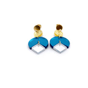 Teal Dangle Earrings