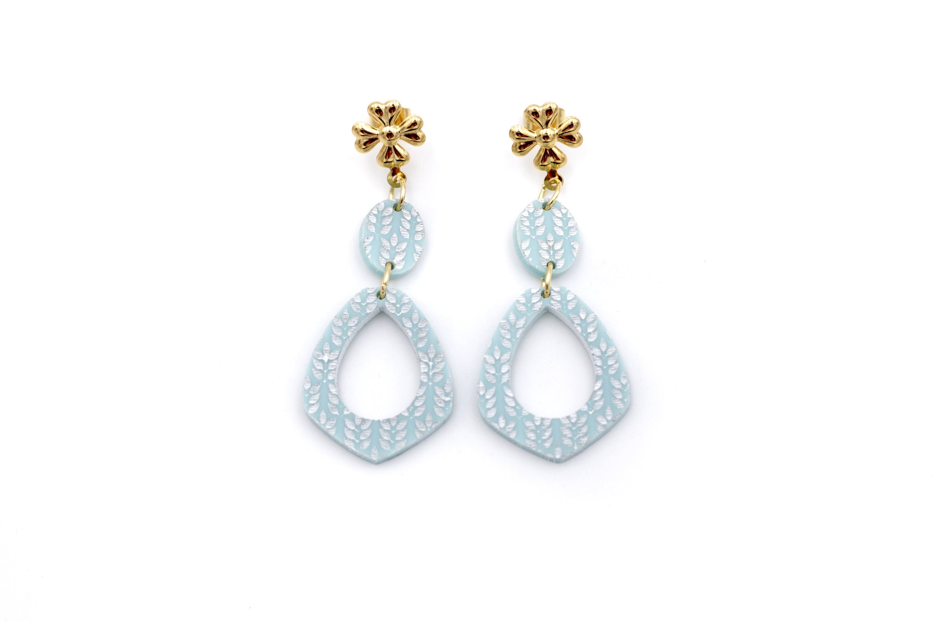 Light Blue Dangle Earrings