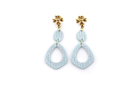 Light Blue Dangle Earrings