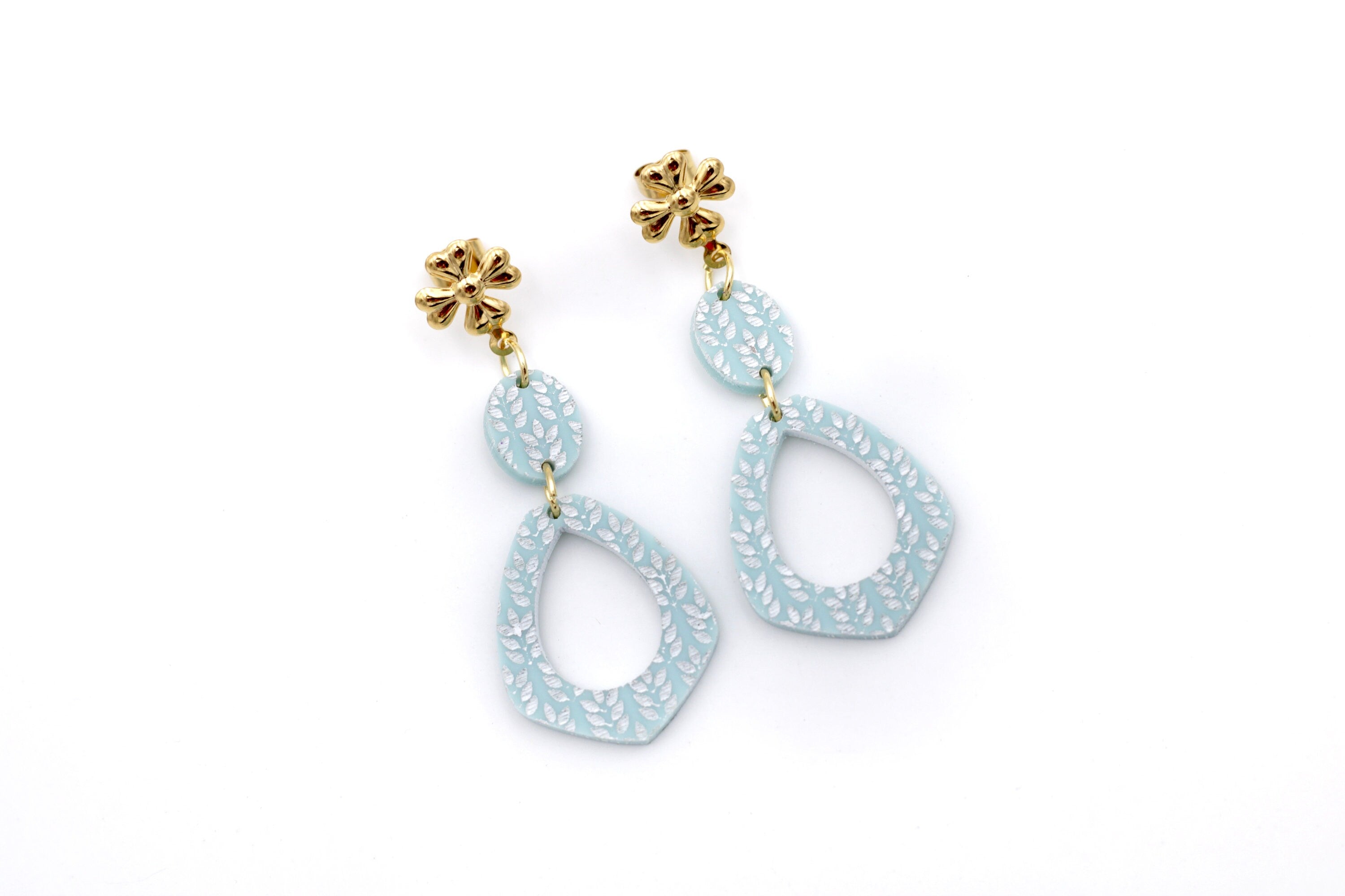 Light Blue Dangle Earrings