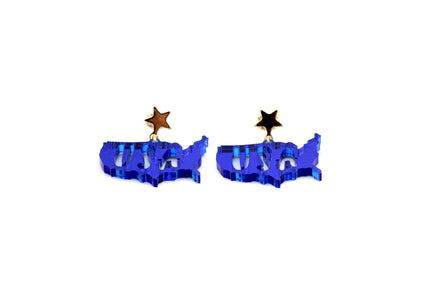 USA Earrings, USA Jewelry, USA Accessories, America Earrings, America Jewelry, 4th of July Earrings, 4th of July Jewelry, Patriotic Earrings