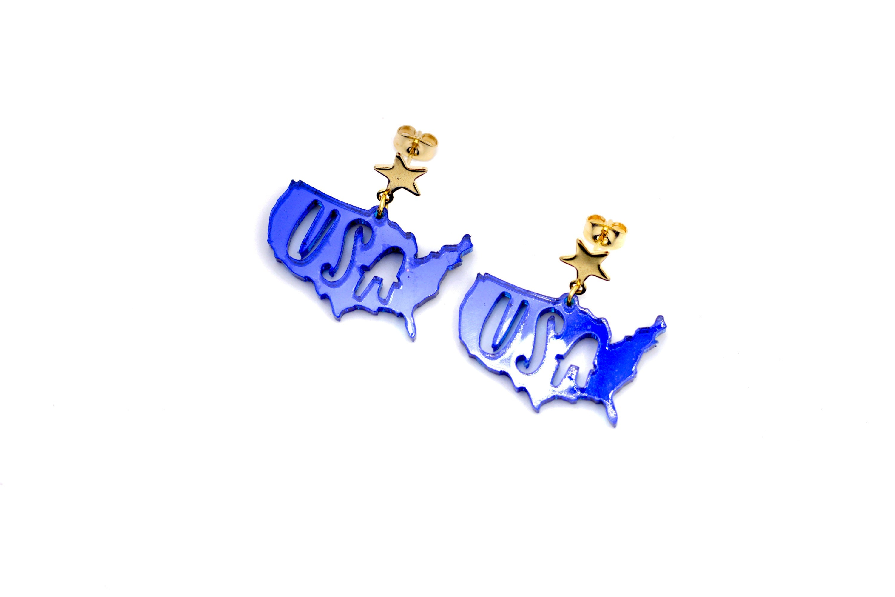 USA Earrings, USA Jewelry, USA Accessories, America Earrings, America Jewelry, 4th of July Earrings, 4th of July Jewelry, Patriotic Earrings
