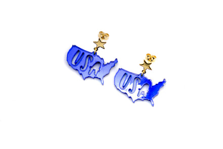 USA Earrings, USA Jewelry, USA Accessories, America Earrings, America Jewelry, 4th of July Earrings, 4th of July Jewelry, Patriotic Earrings
