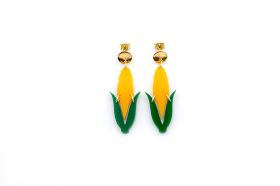 Corn Earrings, Corn Jewelry, Corn Cob Earrings, Vegetable Earrings, Food Earrings, Food Jewelry, Nebraska Earrings, Nebraska Jewelry