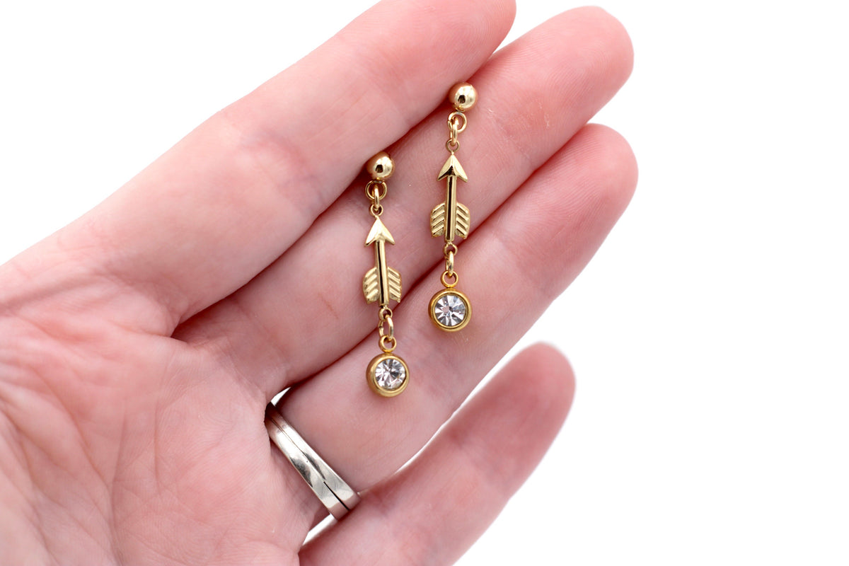 Arrow Rhinestone Dangles