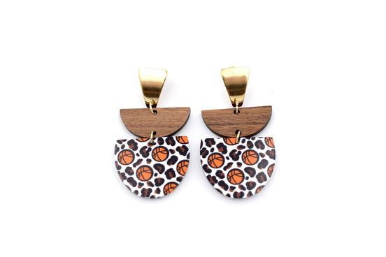 Basketball Earrings, Basketball Jewelry, Basketball Dangle Earrings, Basketball Gift for Girl, Coach Gift, Basketball Player Gift Ideas