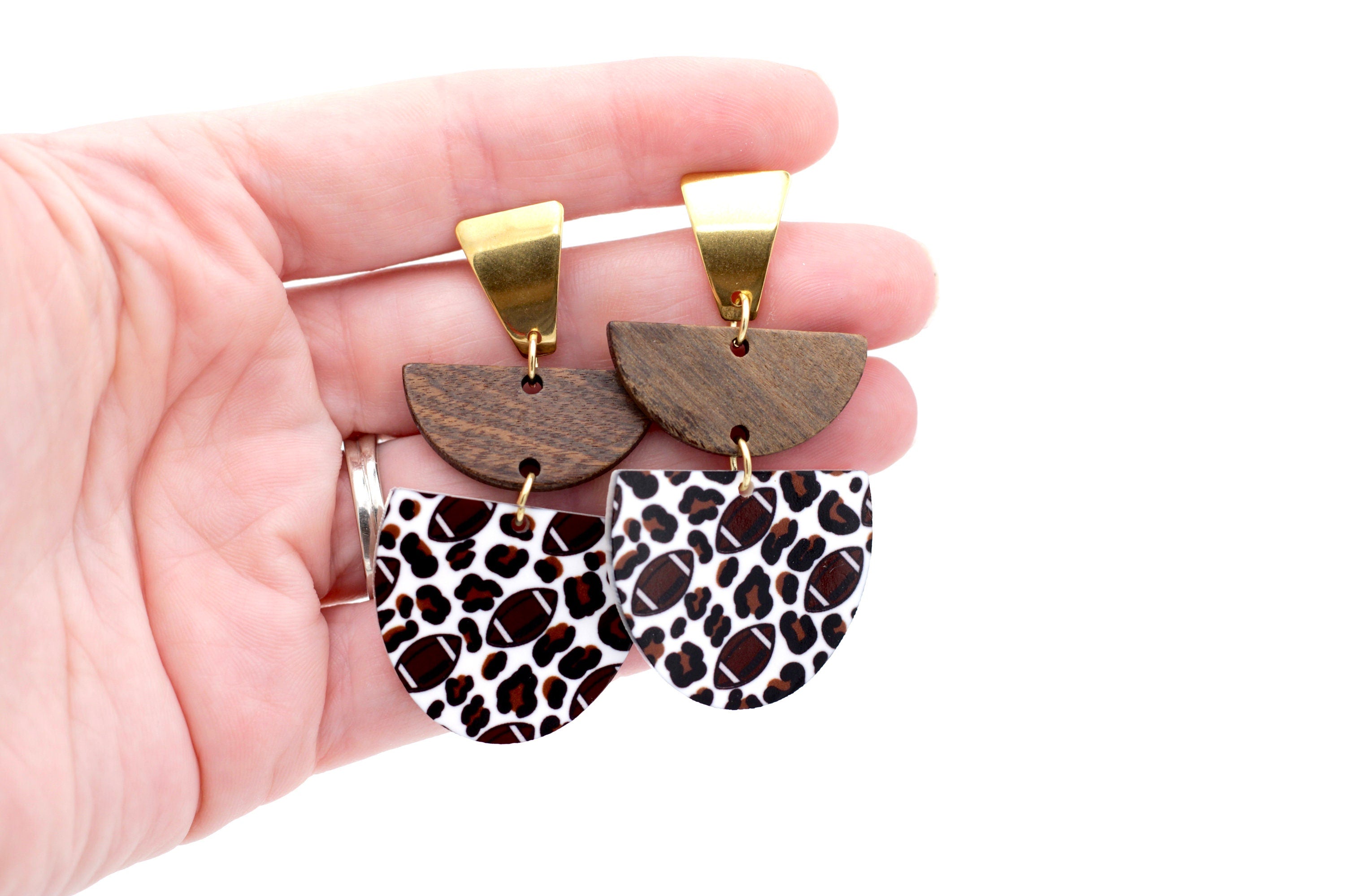 Football Earrings, Football Jewelry, Football Dangle Earrings, Football Gift, Football Fan Gift, Game Day Earrings, Game Day Jewelry