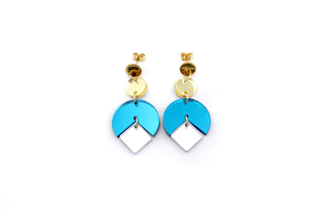 Teal Dangle Earrings