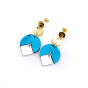 Teal Dangle Earrings