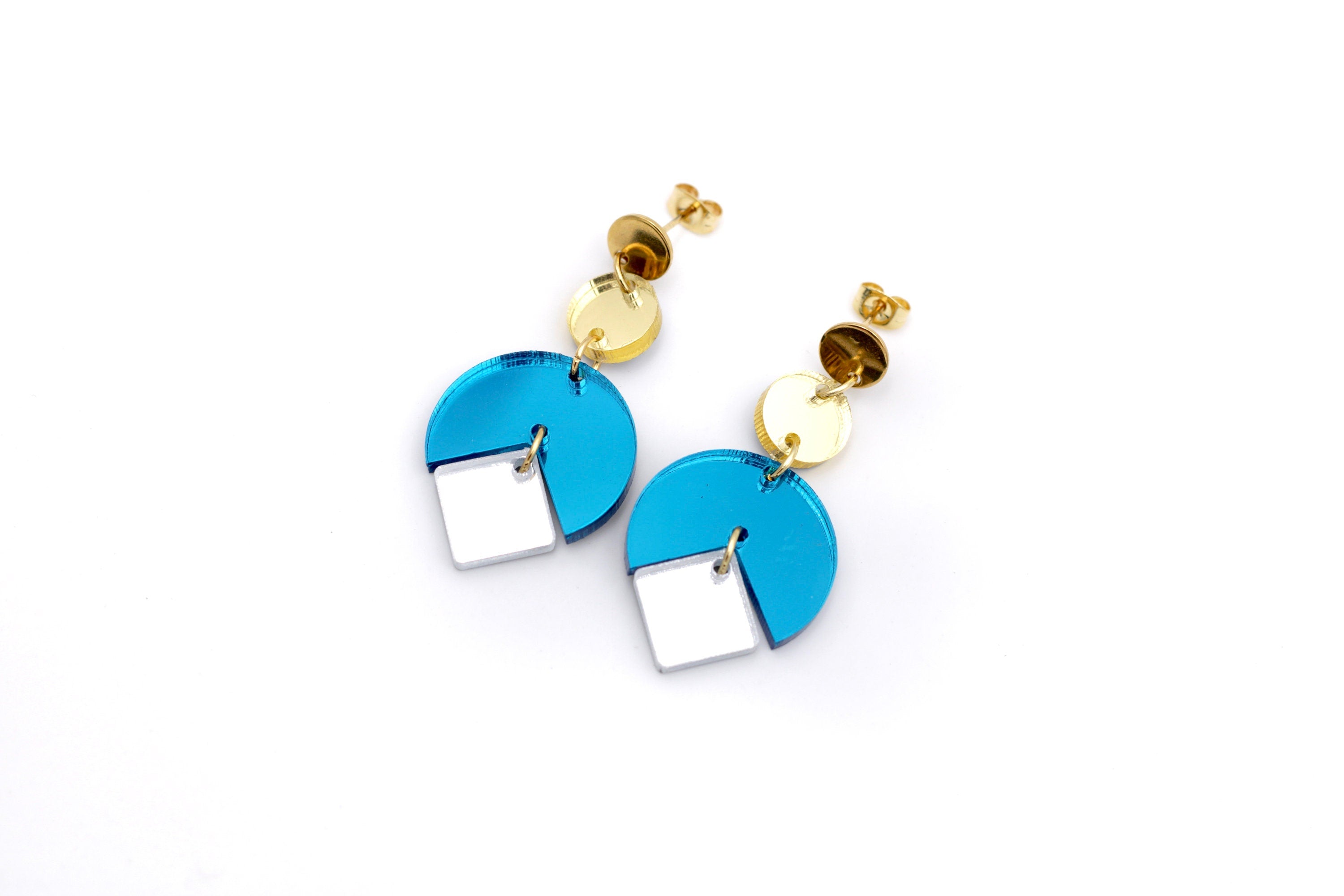 Teal Dangle Earrings