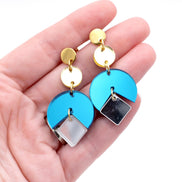 Teal Dangle Earrings