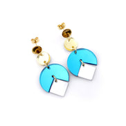 Teal Dangle Earrings