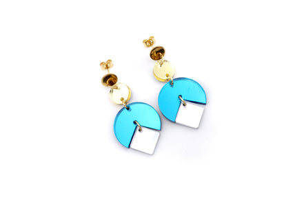 Teal Dangle Earrings