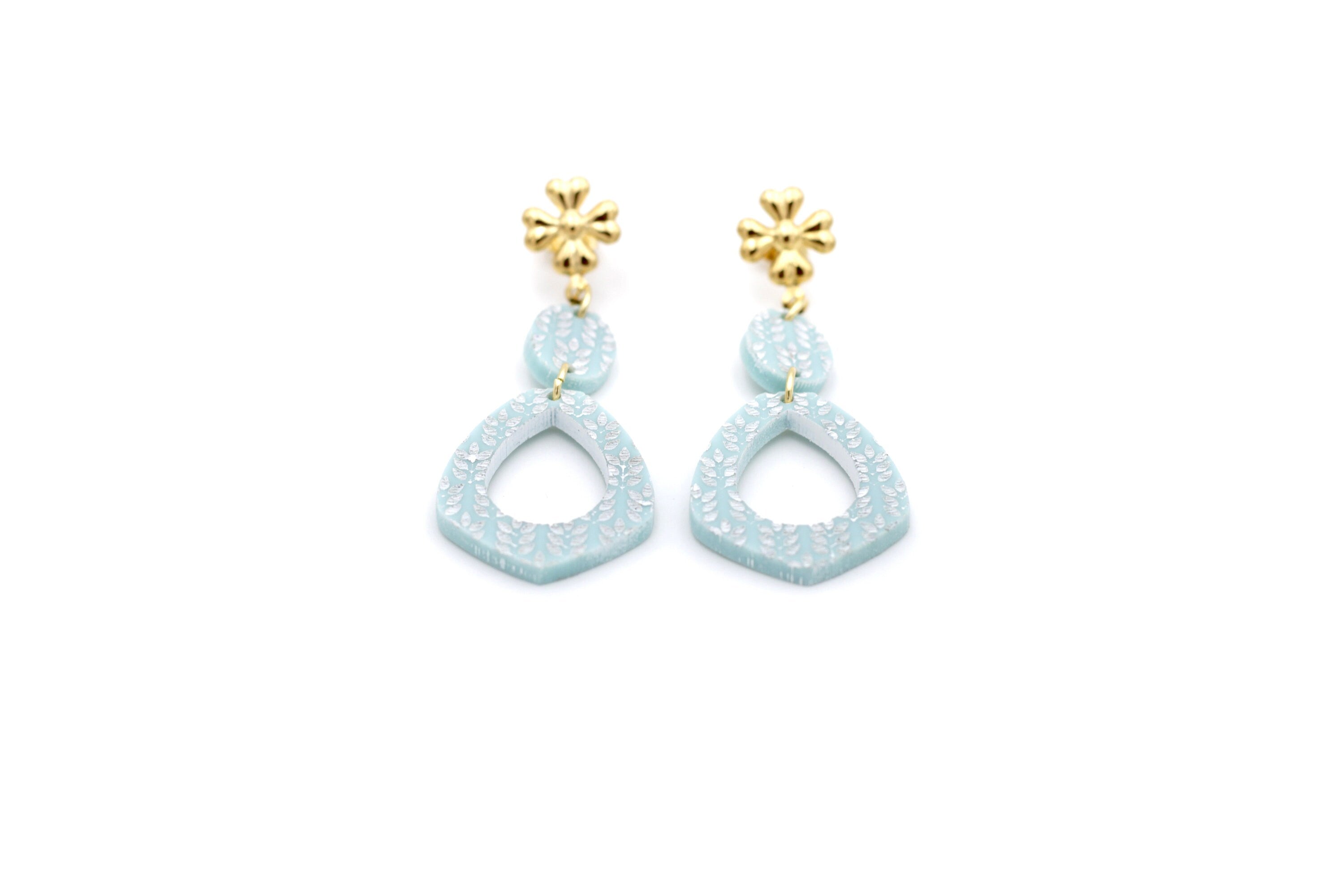 Light Blue Dangle Earrings
