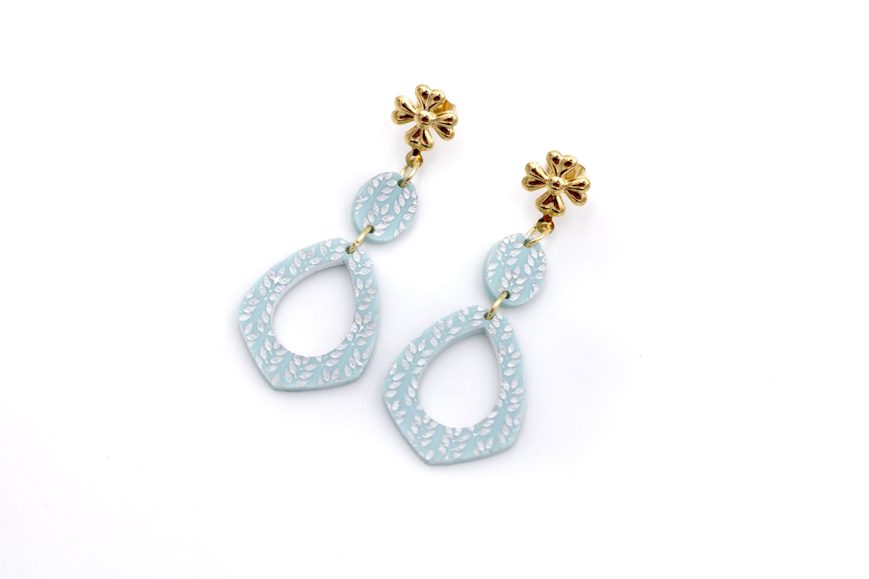 Light Blue Dangle Earrings
