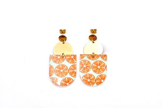 Orange Fruit Earrings