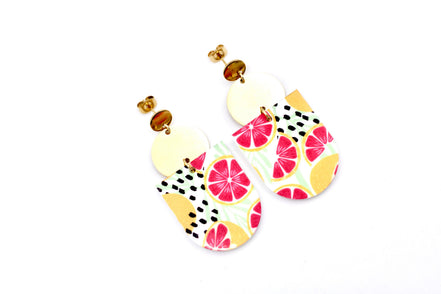 Pink Citrus Earrings