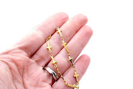 Cross Chain Layering Necklaces