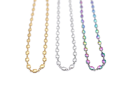 Square Chain Layering Necklaces