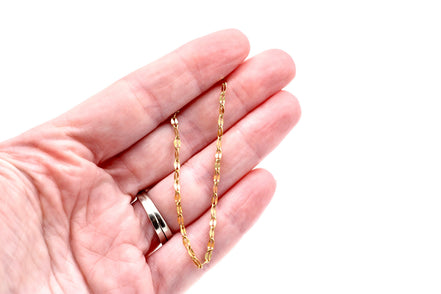 Flat Link Dapped Layering Necklaces