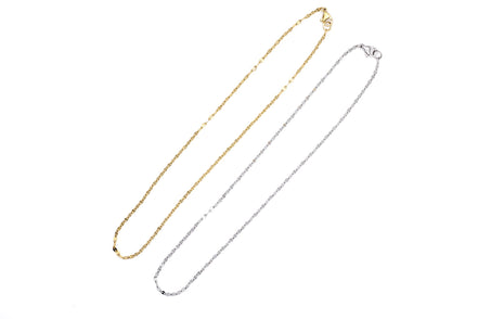 Flat Link Dapped Layering Necklaces