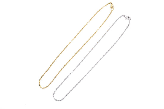 Flat Link Dapped Layering Necklaces