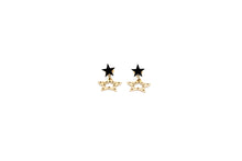 Load image into Gallery viewer, Gold Double Star Earrings

