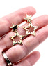 Gold Double Star Earrings